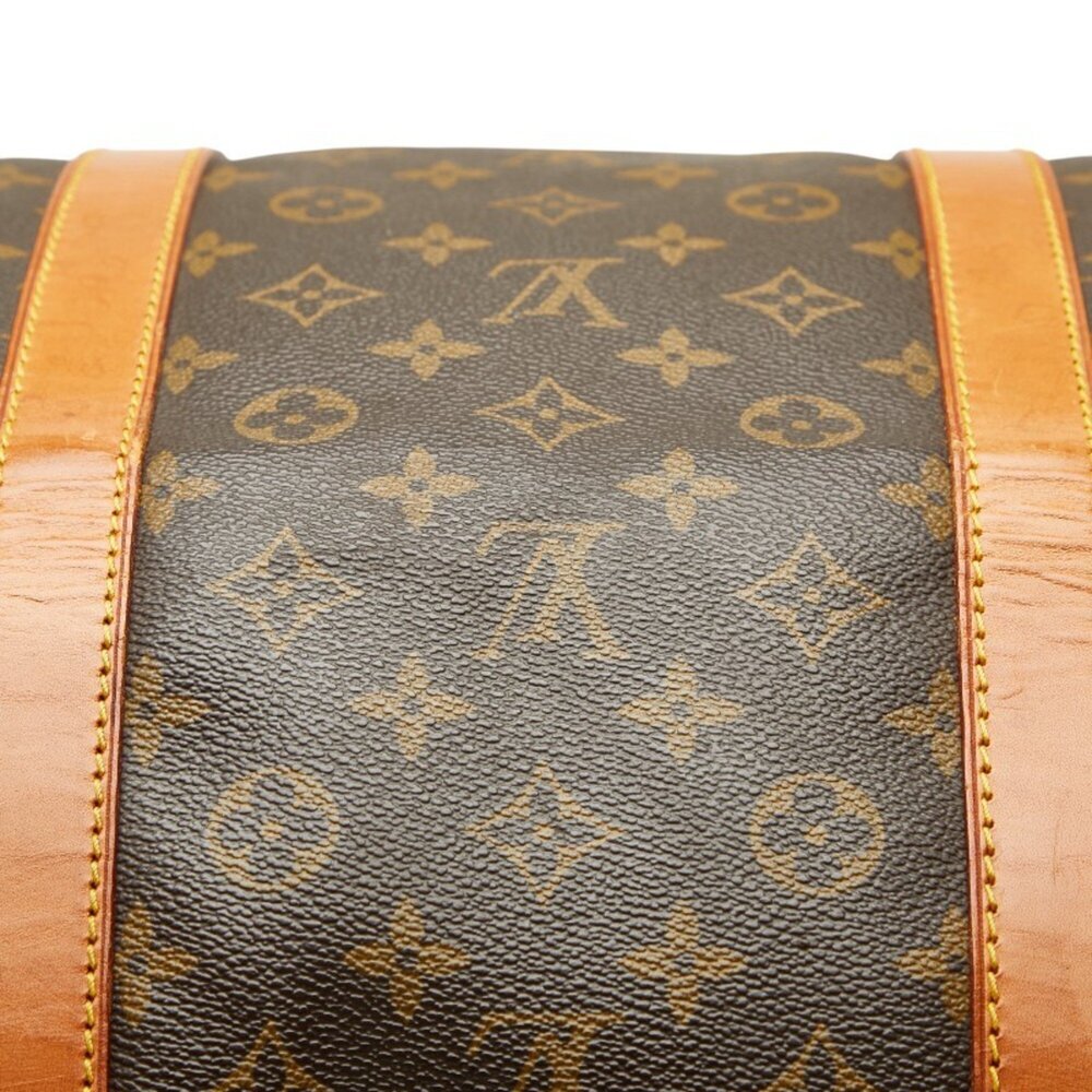 LOUIS VUITTON Brown Monogram Leather Keepall 60 Boston Bag - Picture 8 of 15